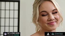 Gorgeous Blonde Kelsey Kane Feels Passion Riding A Big Cock In Nuru Massage.