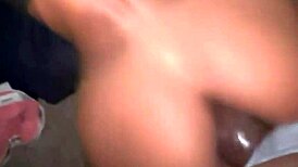 I couldn't believe how her ebony ass gaped wide from that huge black cock pounding her anal hole.