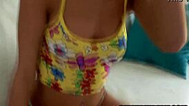 stepsister caught him sneaking a peek while she showered