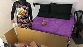 My new girlfriend alice arrives as a sexy real doll sex toy