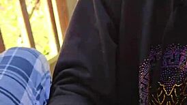 Skinny Amateur Wife Enjoys a Smoke While Giving a Sloppy Blowjob with Cum in Mouth