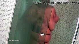 Hidden Camera Catches Chubby Stepmom Bathing in Brazil