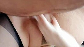 Wife's Hot Pussy in Missionary with Stockings