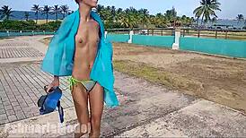 hairy teen underwater, 