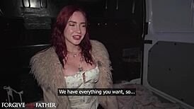 Damn, Latvian redhead Eva Ray locked in chastity for cheating gets rough sex!