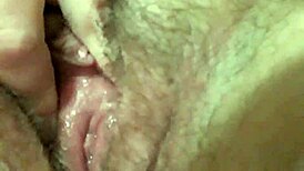 She Rubs Her Tight Hairy Pussy To Juicy Orgasm, Wet And Ready For Licking