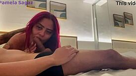 novinha peituda sendo arrebentada de quatro sofre na rola enorme do cliente