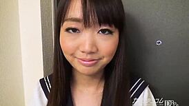 Wanna feel this nearly virgin Japanese girl with big tits?