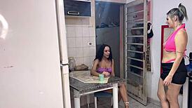 Curious neighbor begs for sugar and a hard fuck at midnight