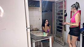 Curious neighbor begs for sugar and a hard fuck at midnight