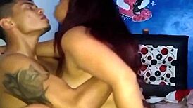 My stepsister lies on my bed showing panties revealing her tempting ass