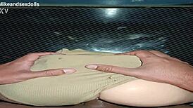 Trailer Candy Showcases Beige Panty Vaginal Play