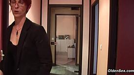 French Mature Business Lady Gets Nailed Hard by Monster Cock in Office. She Takes It All!