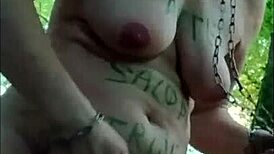 Watch Esclave F La Salope Get Wild in Forest with Dildo!