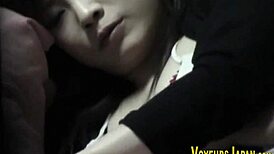 Hey, did you see that Asian babe cum through the window outdoors?