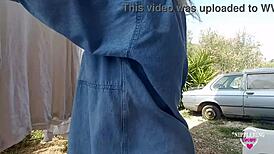 Nippleringlover Mom Goes Wild with Pierced Pussy Outdoors!