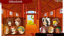 Village Girl Game with cowboy theme