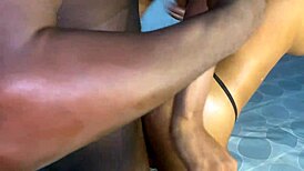 Perfect pussy bent over for big black cock fisting and creampie screams.