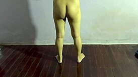 Fine Ass Amateur Teen Working Out Sexy at Home!