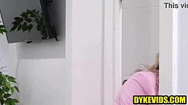 Young blonde gets fucked by her lesbian boss.