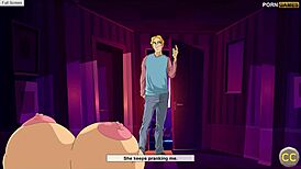 Halloween virgin plays with tits and gets footjob creampie blowjob