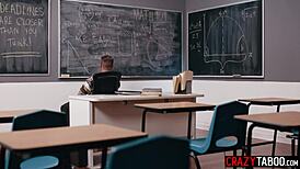 horny teachers bang naughty colleague after classroom masturbation!