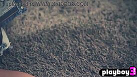 Big fake tits milf elena romanova strips in lingerie, revealing her stunning naked body