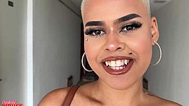 Petite Latina cheats in a threesome with older men for raw action