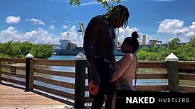 Taking my bitch on a walk then dog walking her pussy.