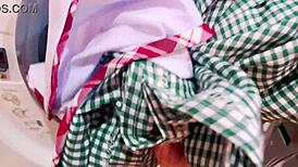 Pov wetpinay in school uniform washes after porn videos