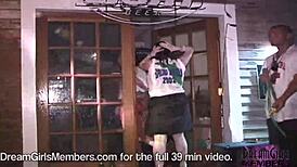 Man, these college girls ripped shirts off to grab cash at the contest!