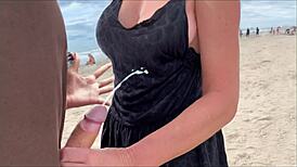 what are you doing, people are watching, i'm cumming in front of everyone again on the beach