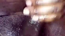 Big Black Dick Stroked Hard in Bedroom Solo Action