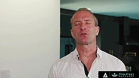 Nuru massage - naughty new masseuse River Lynn practices nuru techniques with her stepdad's cock