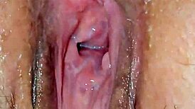 Dripping cum from her pussy! She feels so good!