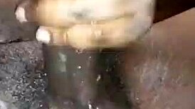 Big Black Dick Stroked Hard in Bedroom Solo Action