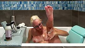 Bathing with Stella E01 for Pussy and Body Shaving