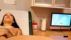 dr tampa conducts entrance physical on brunette latina stefania mafra in florida
