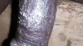 Bigblackie shaves and masturbates with my big black dick