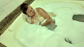 fucking a 58-year-old brazilian lady hard in the foamy jacuzzi with big cock