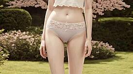 Lingerie Models Under The Cherry Blossom Trees