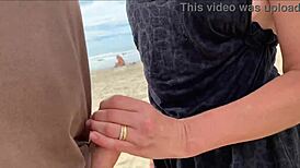 what are you doing, people are watching, i'm cumming in front of everyone again on the beach