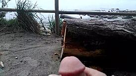 Playing Masturbation Games on the Beach in Public