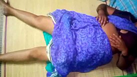 Desi Aunty With Big Boobs Presses Against Man in Doggystyle Outdoor Fuck With Husband Watching