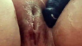 excited lady on phone sex masturbates her wet creamy pussy solo with intense pleasure