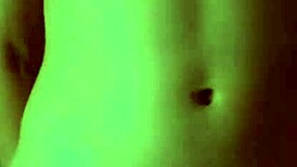 I twist and play with my big pierced cock, showing off the piercing.