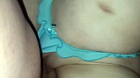 she invites him to pull off her panties, leading to shaved pussy creampie orgasm