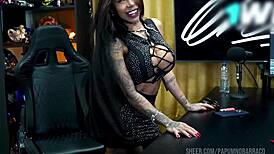 ruan got so horny while bibi griffo twerks on his lap in the podcast popum no barraco