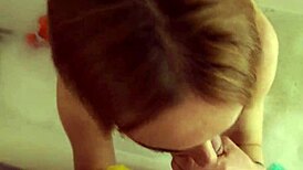 Beautiful MILF invited me to shower, sucked my cock! 😘