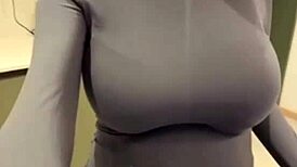 jerking off on stepmom's big milky tits feels so wrong